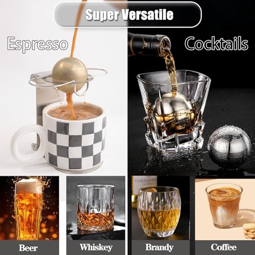Bola enfriadora reutilizable de acero para espresso 1 unidad miniatura 4