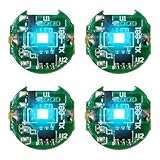 にしはや 小型 LED ライト 4個セット マグネット式スイッチ ワイヤレス プラモデル フィギュア ガンプラ ジオラマ ミニ 電飾(ライトブルー)