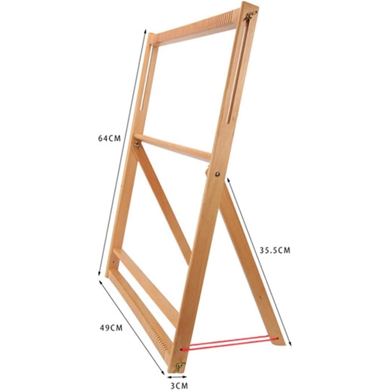 Wollspinnmaschine für den Unterricht, Holz Abnehmbarer Handwebstuhl für DIY, Tragbare Tapisserie Strickmaschine für Anfänger und Kinder