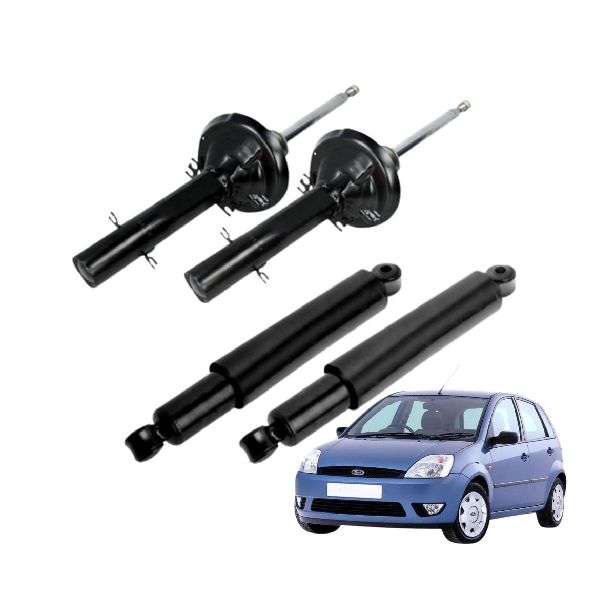 Kit 4 Ammortizzatori JAPANPARTS Anteriori e Posteriori Compatibili con Ford Fiesta V
