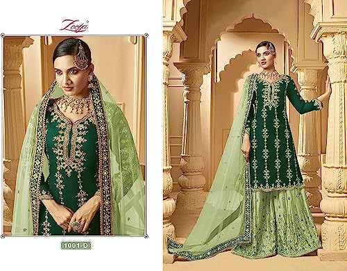 Ready to Wear Indian Pakistani Designer Wedding Wear Palazzo Style Embroidery Eid Special Salwar Suit for Women4