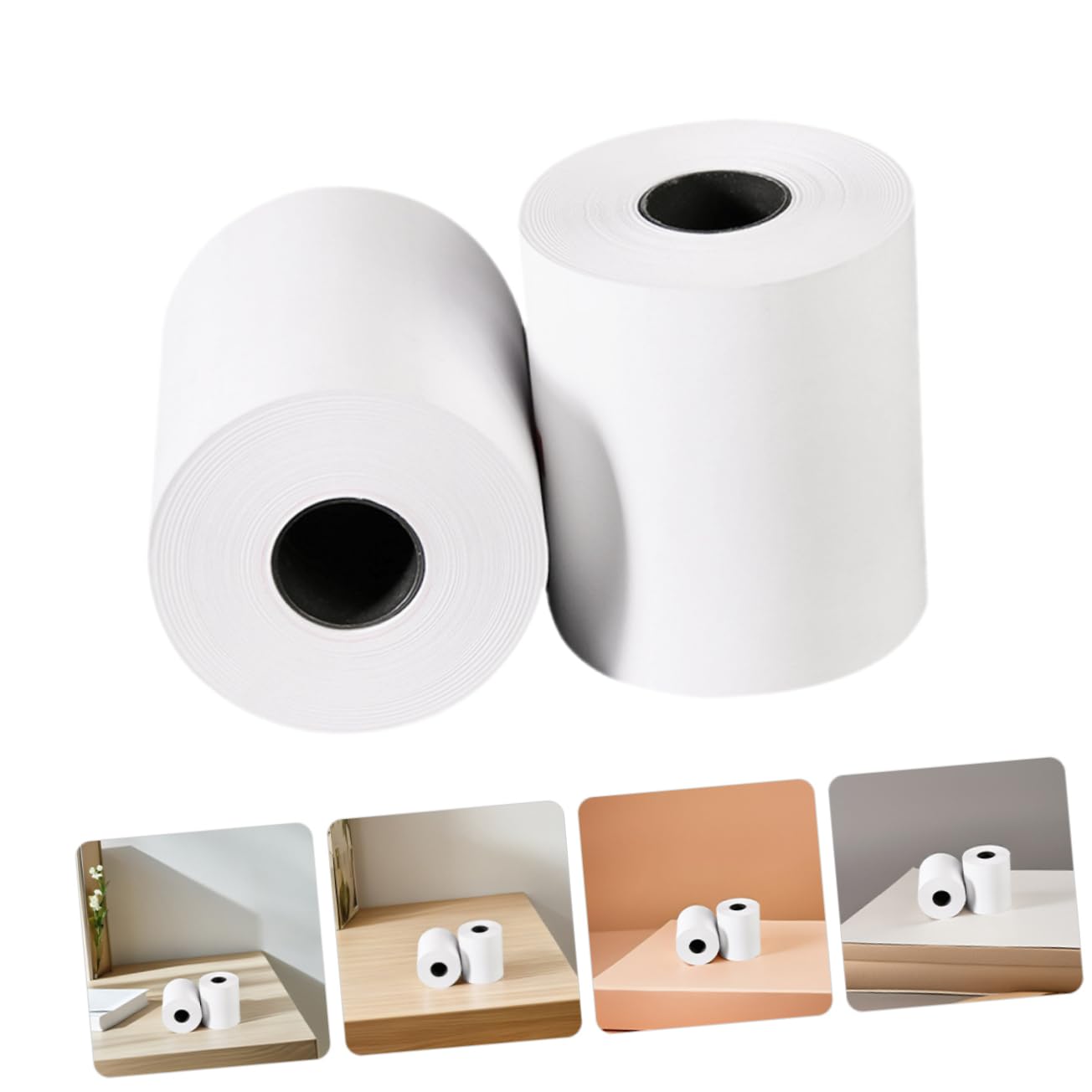 SOIMISS 10 Rollos Papel Térmico para Impresoras de Recibo de Compatible con Múltiples para Supermercados y Tiendas de Trabajo Simplificado