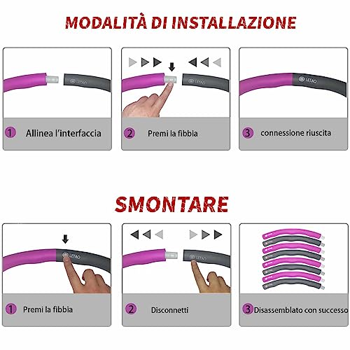 LETAO Hula Hoop Fitness Dimagrante Adulti Bambini