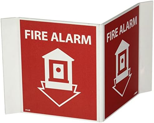 NMC VS3R Visi Sign, Legend "FIRE ALARM" with Graphic, 9" Length x 6" Height image 3