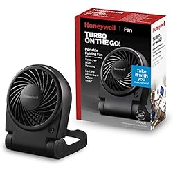 Ventilador Honeywell Ht900E4 Honeywell Turbo on the Go! Ventilador, Pequeño, Portátil, Plegable, Personal, Alimentado por USB, HTF090E
