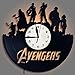 LittleNUM Vinyl-LP Wanduhr Kreative Wanduhr Farbe wechselnde LED-dekorativ Wanduhr The Avengers für Freunde, die wie Marvel ist EIN besonderes Geschenk