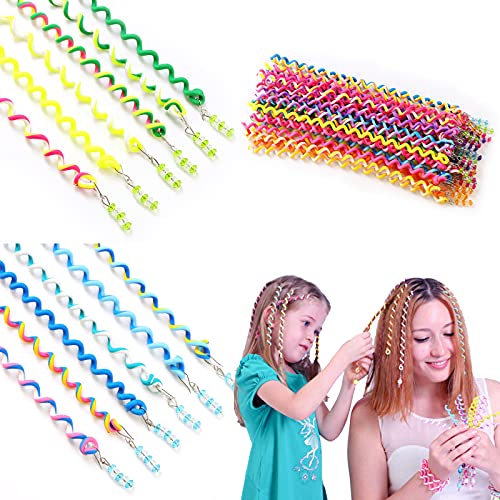 ThEast Girls Hair Styling Twister Clip, Women Hair Braider DIY Tool Accessories, Hair beads for braids for girls 12PCS (A)