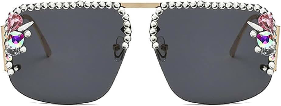Amazon.com: Fashion Diamond Sunglasses Women Oversized Sun Glasses