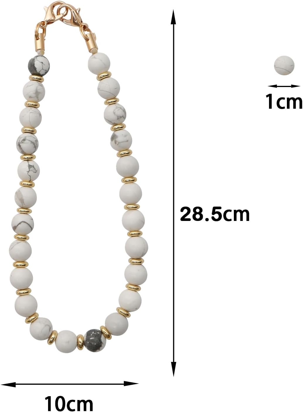 Cordino Per Cellulare Con Perline Di Ametista - Anticaduta E Antifurto, Con Distanziatore - Foto 3