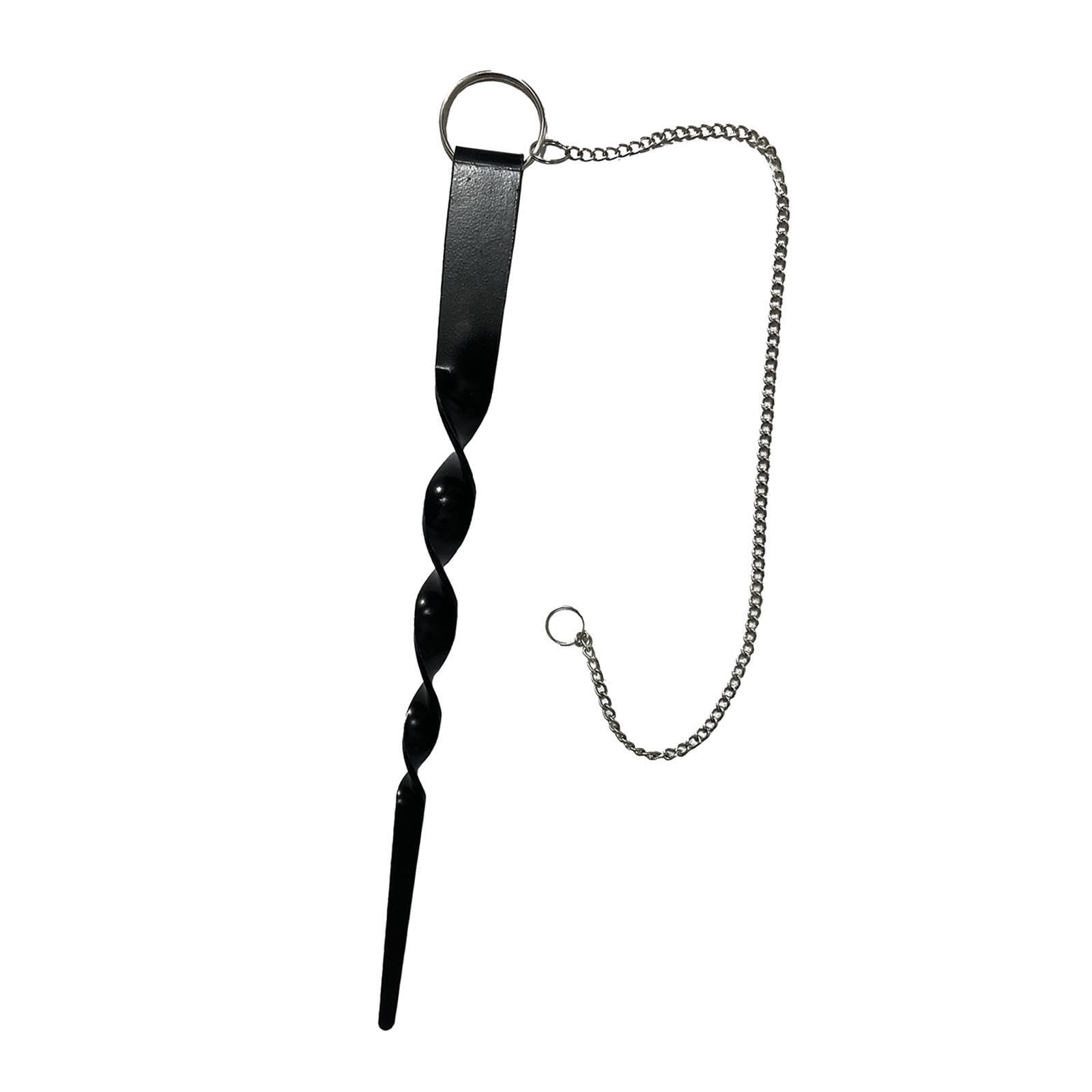 QUXVUIS Sturdy Rain Chain Anchor Easy Installation Galvanized Iron Durable Anchoring Stake For Enhanced Downspout Drainage Efficiency Downspout Drainage Rain