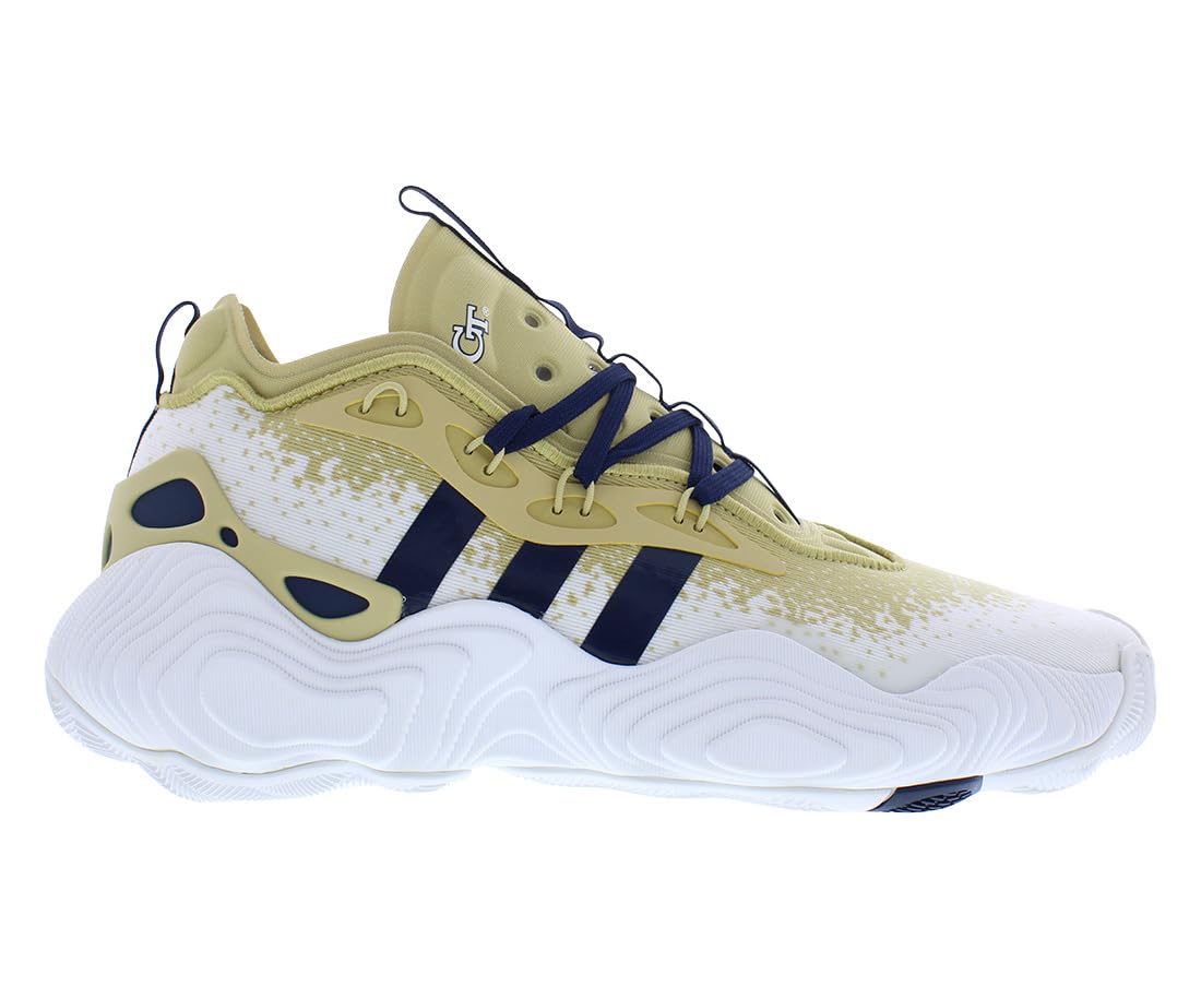 Adidas Tênis unissex Trae Young 3 Low, Areia/branco/azul e amarelo