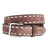 Soft, Durable And Stylish: An In-Depth Look At Roughout Leather 32 Texas Saddlery Chocolate Roughout Buckstitch Belt Brown 32