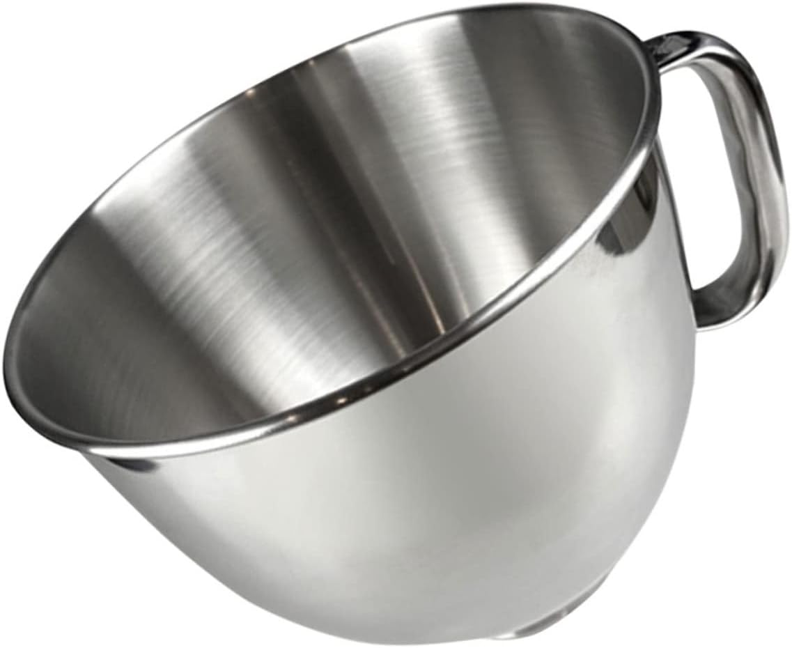 Stainless Steel Mixer Bowl Household Mixer Accessories for Stand Mixers Dishwasher Flat Bottom Design for Easy Mixing with Random
