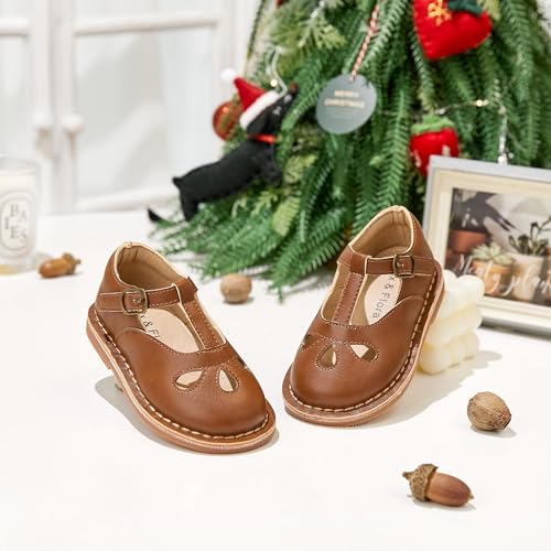 Image of Felix & Flora Toddler Little Girl Princess Dress Shoes-Mary Jane Flats for Girl Party School Shoes