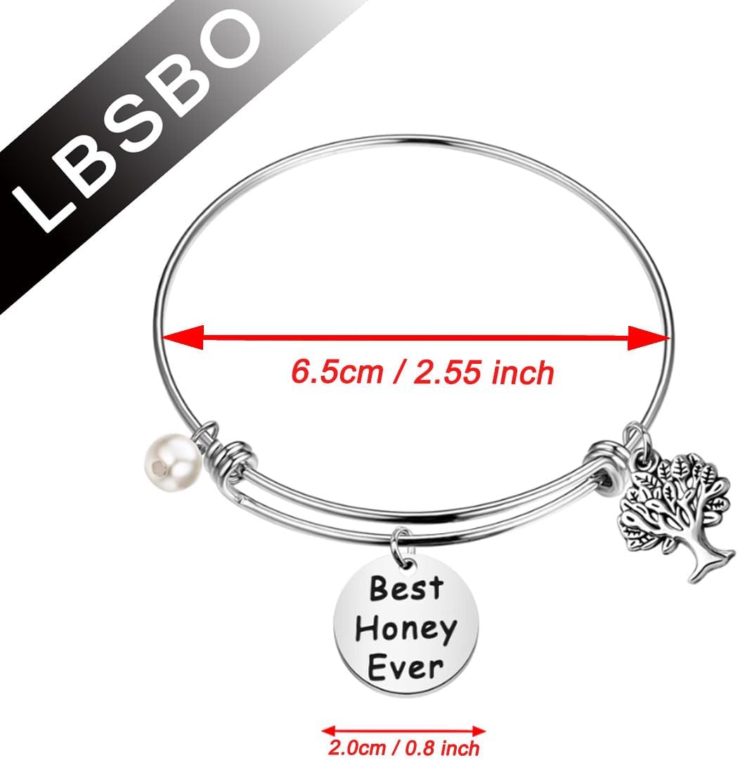 CENWA Grandma Gift Idea Best Honey Ever Bracelet Grandmother to Be Gift - Image 2