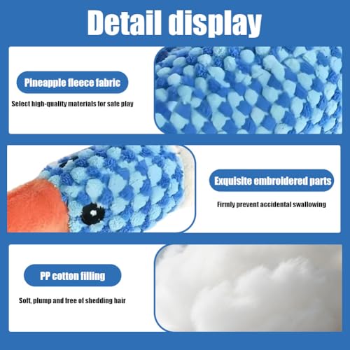 Calming Wild Geese Toy for Dog Squeaky Interactive Plush Toy Quack-Quack Chew Toy Soft Stuffed Calming Dog Toy for Anxious Dogs Pet Calming Pillow For Puppies Small Medium Dogs (Wild Geese) - Image 4