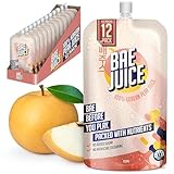 Bae Juice - 100% Korean Pear Juice - Sip Before Drinking, Post - Party Essential for a Fresh Morning, No Added Sugar, Packed with Goodness, Say Goodbye to Grogginess, 4 oz Pouches, Pack of 12