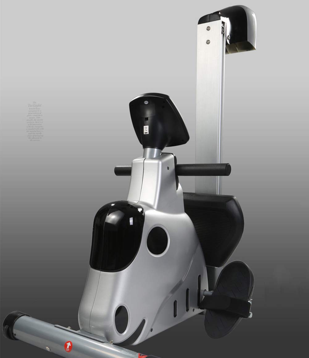 Vogatore pieghevole Vogatore, Vogatore a resistenza magnetica, Sistema frenante magnetico silenzioso, 8 livelli di regolazione della resistenza, Display LCD, Carico massimo 150 kg, per palestra domest