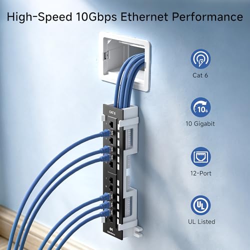 Elimina el caos de red con el panel vertical Cable Matters 180058 Cat6 2