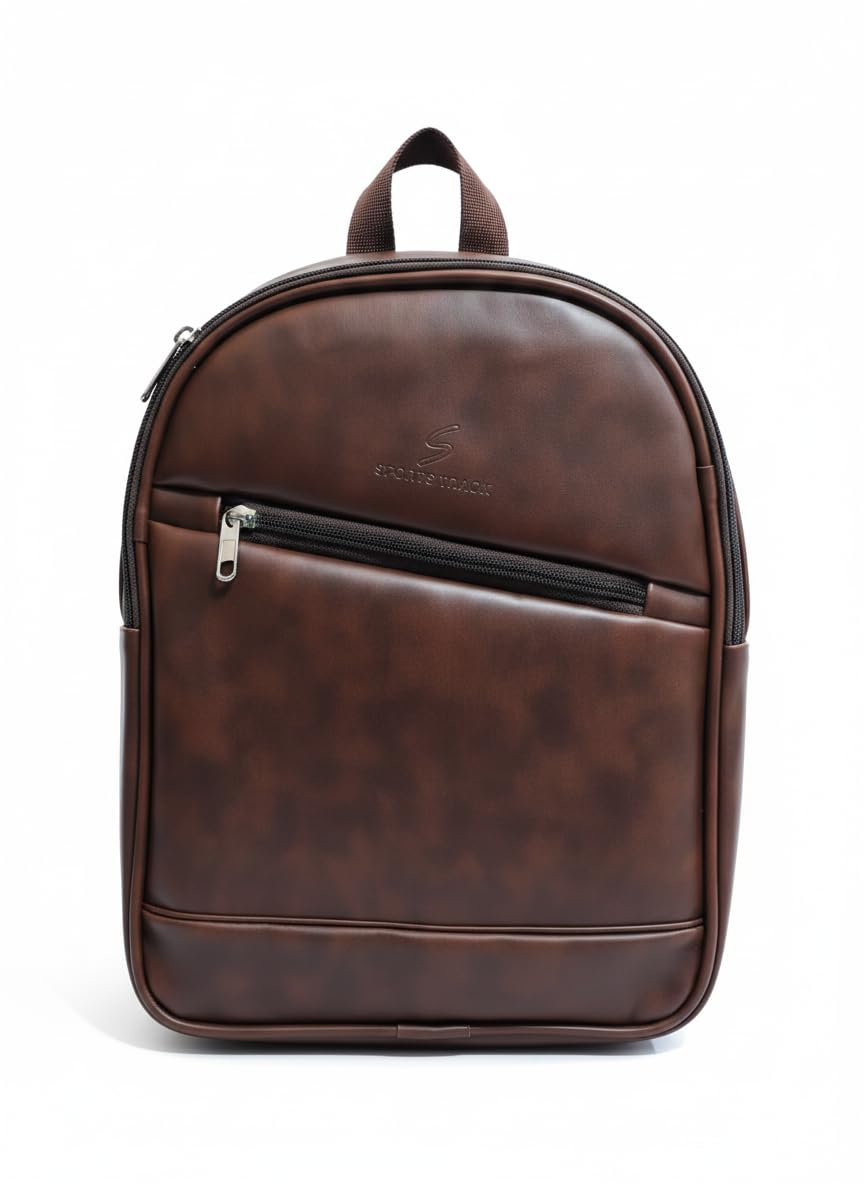 15L Laptop Backpack for Men & Women with Bottle Pocket | Padded Shoulder Straps, Multi Compartments | Travel & College Bag | Dark brown-image-8