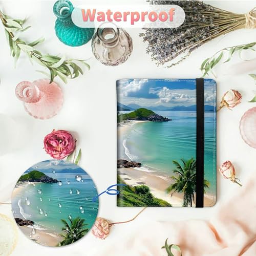 Image of Beach Ocean Photo Album 4x6 120 Pockets Photos with Strong Elastic Band, Small Mini Albums Sheet Protector Folder for Photos, Album for Family Wedding Anniversary Women Men Vacation Gift