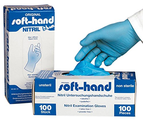 Break' H9 7001 Guanti In Nitrile Senza Polvere Blu - Morbidi E Confortevoli, Confezione Da 100 Pezzi, Ipoallergenici