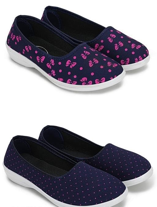 Latest Collection Women & Girl’s Solid Ballerinas Pack of 2 – Synthetic Closed-Back Comfortable Shoes-image-17