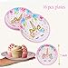 Unico Themed Party Supplies Set,Cake Plates,Cups,Napkins,Tablecloth,Straws&Decoration,Paper Disposable Tableware Set for Girls Children Birthday Party or First ,Baby Shower, Serves 16 Guests