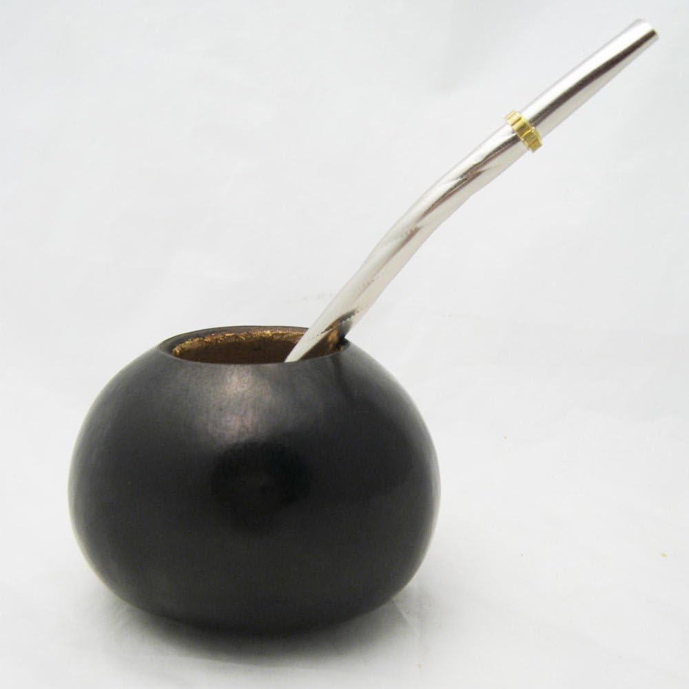 ARGENTINA MATE GOURD YERBA TEA WITH STRAW BOMBILLA CUP GAUCHO KIT HANDMADE 0060