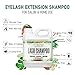 Lash Shampoo Bulk, Eyelash Cleanser for Extensions 2 Liters - 3 Foam Pump Bottles, 3 Lash Cleansing Brushes, Dispenser Pump - Eyelid Foaming Cleanser for Professional Salon and Home Use