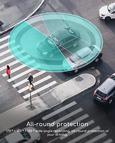 Cooau 2.5K Dash Cam Front And Rear Inside, 2.5K+1080P+1080P 3-Channel Dash Cam, Build-In Gps Wi-Fi, Dash Camera For Cars With Super Ir Night Vision, 24-Hr Parking Mode, Supports 512 Gb Max (D50) #TOP5