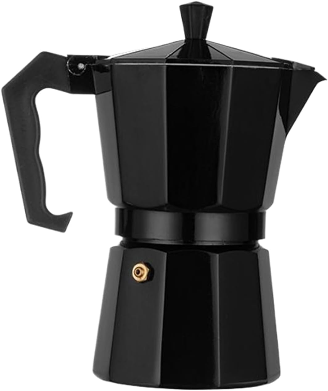 Es-presso Mo-ka Coffee Maker, Safe Brewing With Valve, 7.9x15.3 Cm, Coffee Pot, Es-presso Brewing Pot, Multi-Stove Compatible, For Electric Ceramic Gas Alcohol Stove Home Office