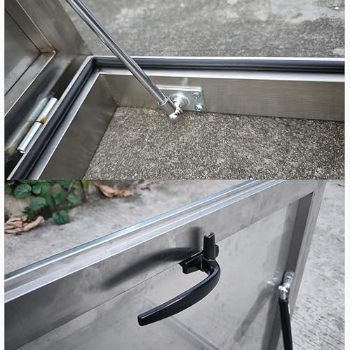 Energy Efficient Aluminum Roof Access Hatch & Skylight Combo, Waterproof Entry Door for Roof Maintenance & Emergency Access, 23.6x23.6IN (60x60CM)