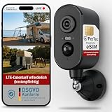 PetTec Cam Free 4G Überwachungskamera [4G/LTE OHNE WLAN] mit Akku & Schwenk Funktion - Outdoorkamera 3MP Ultravision, Bewegungserkennung, 15m Nachtsicht IP65 Flutlicht Sirene, Rückfahrkamera