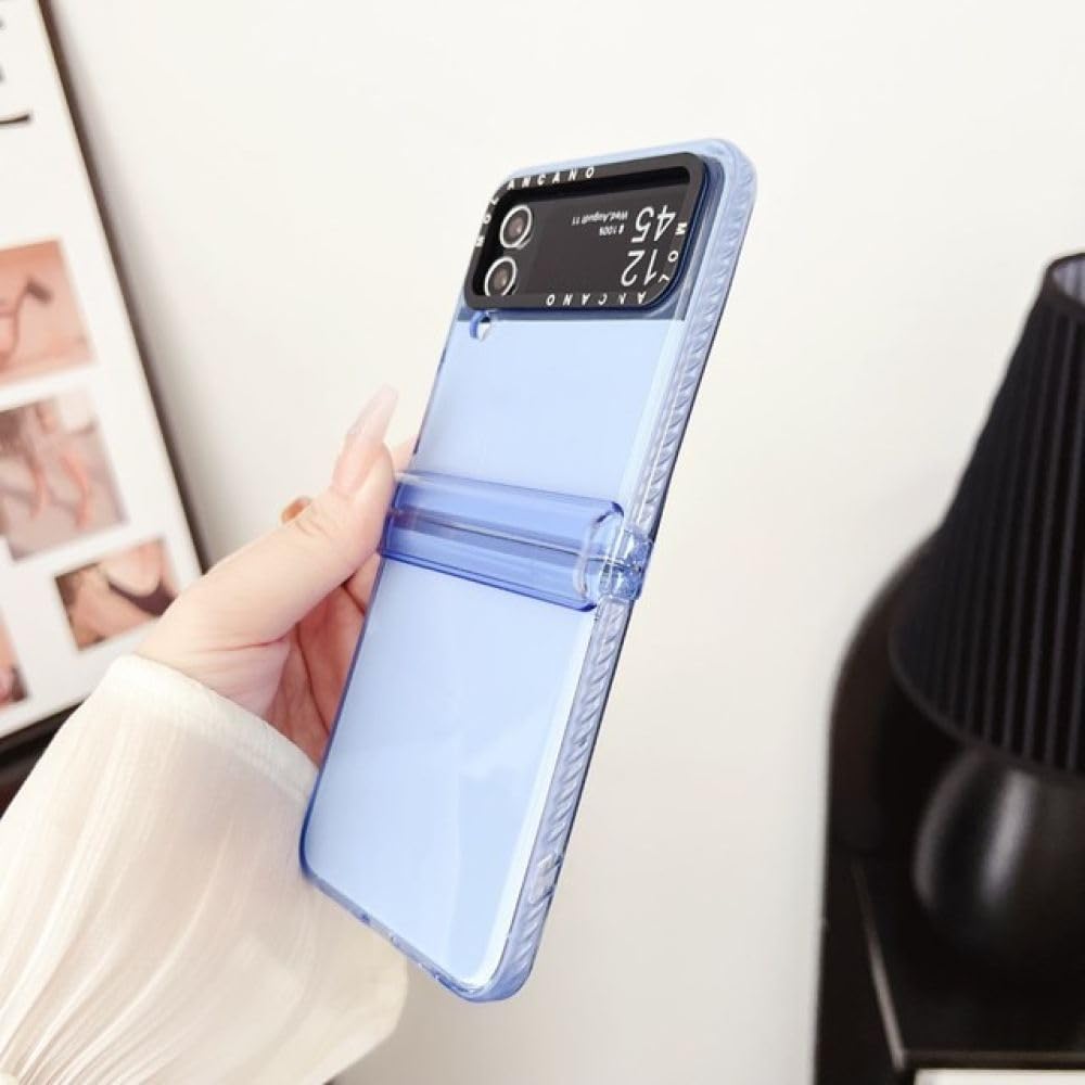 Coque Galaxy Z Flip 4 avec charnière transparente bleue - 7