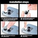 MOBIKTC For Samsung Galaxy Z Flip 4 Camera Lens Screen Protector, Alloy Matelic Ring Individual Anti Scratch Tempered Glass Camera Cover for Galaxy Z Flip 4 5G, 1 Pack (Silve Diamond) gallery image