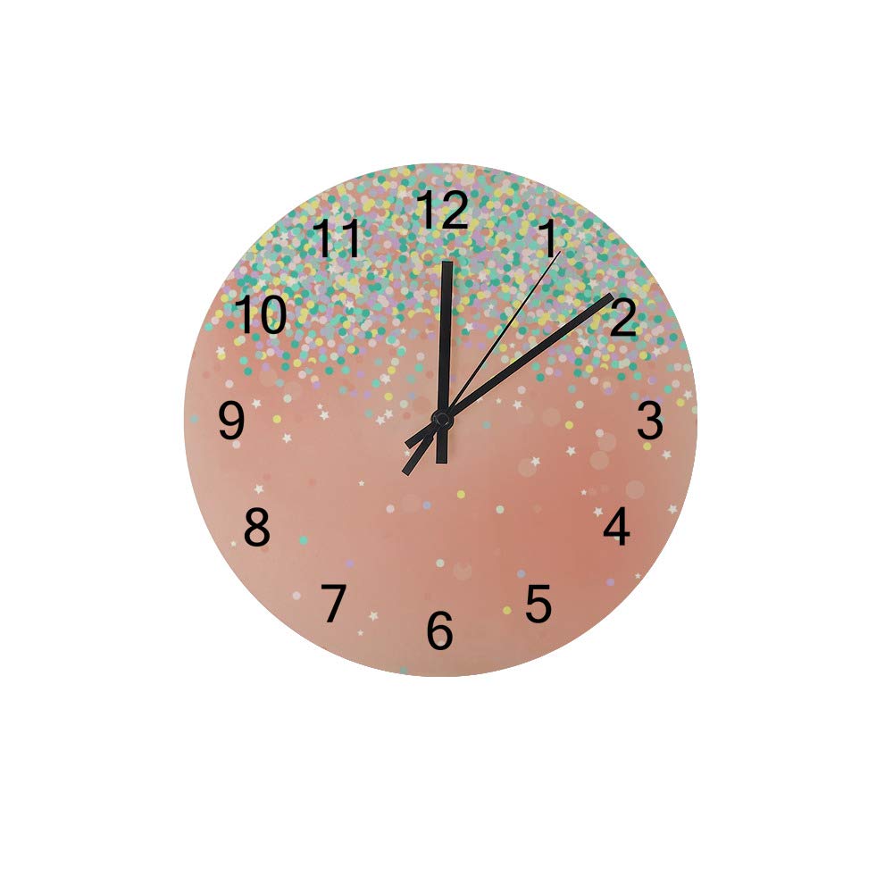 Horloge murale facile à lire bois boussole 30 cm chiffres clairs