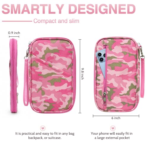 Image of Passport Holder Family, Women Rfid Blocking Passport Wallet, Travel Essentials Premium Wallets, Waterproof Passport Holders Bag for Men Traveling, Travel Document Organizer Credit Cards Case