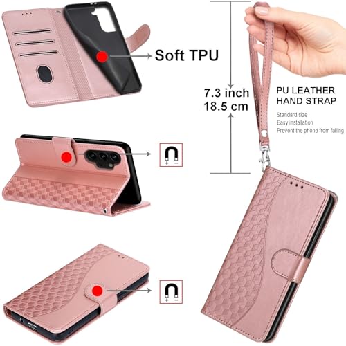Wallet Case for Motorola Moto G Play 2024, Rose Gold by KENHONER - Used condition - Image 4