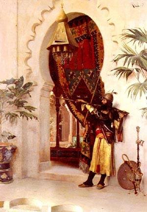 Peinture à l'huile An Eastern Guard de Ralli pour sublimer la décoration de votre salon