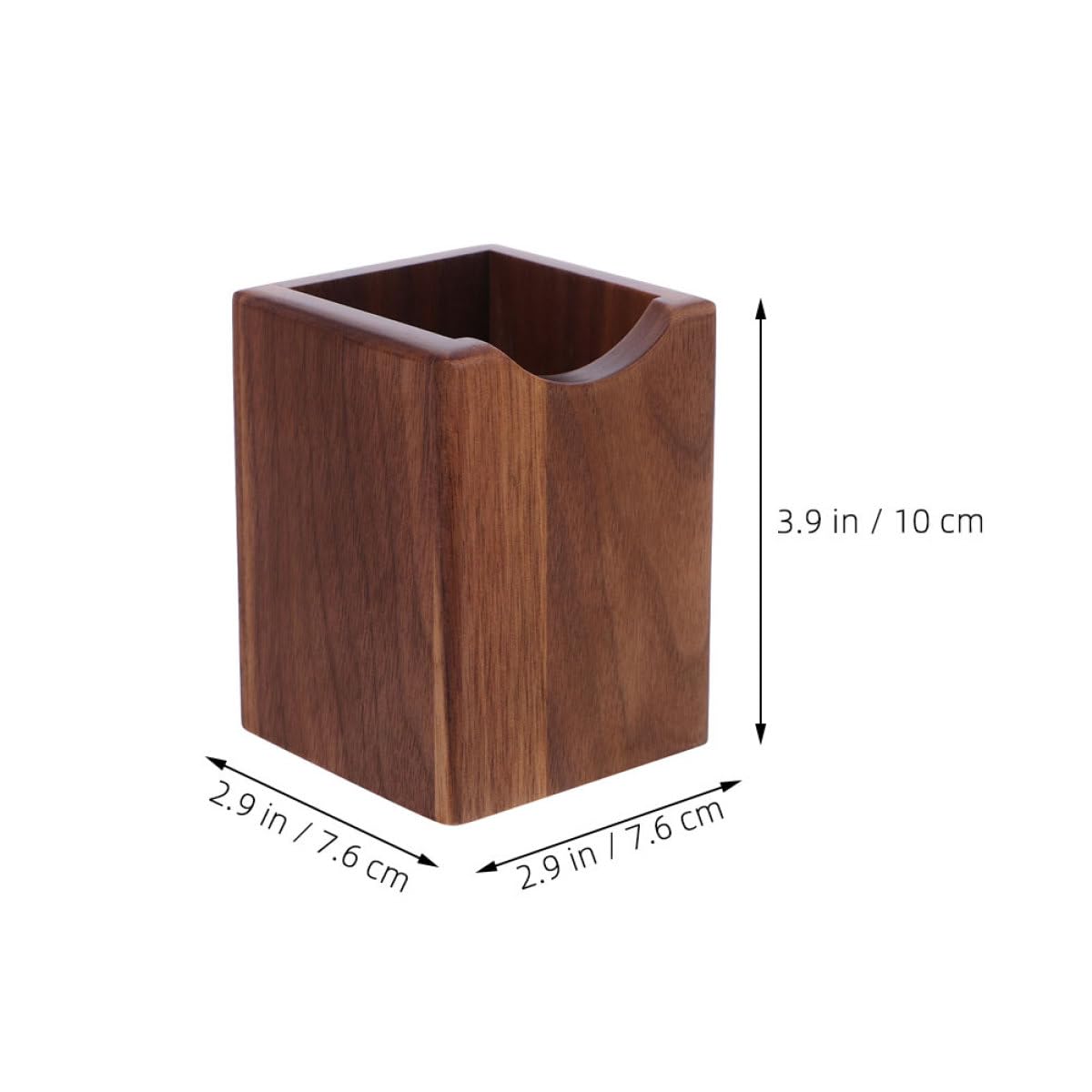 Ciieeo Porte-crayons en Bois de Noyer Rangement Polyvalent, Construction Robuste 2pcs Design Élégant et Esthétique Naturelle pour Bureau et Maquillage pour Espace de Travail