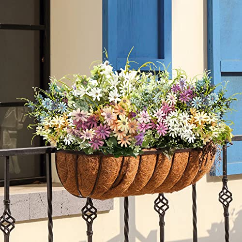 Guagb 6Pcs Artificial Daisy Silk Flower Outdoor Uv Resistant Fake Wildflowers Faux Greenery Shrubs Plastic Plants Arrangements For Home Indoor Outside Garden Vase Decor #TOP2