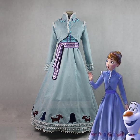 Amazon.co.jp: [BUZHI] アナと雪の女王家族の思い出 アナ コスプレ衣装 