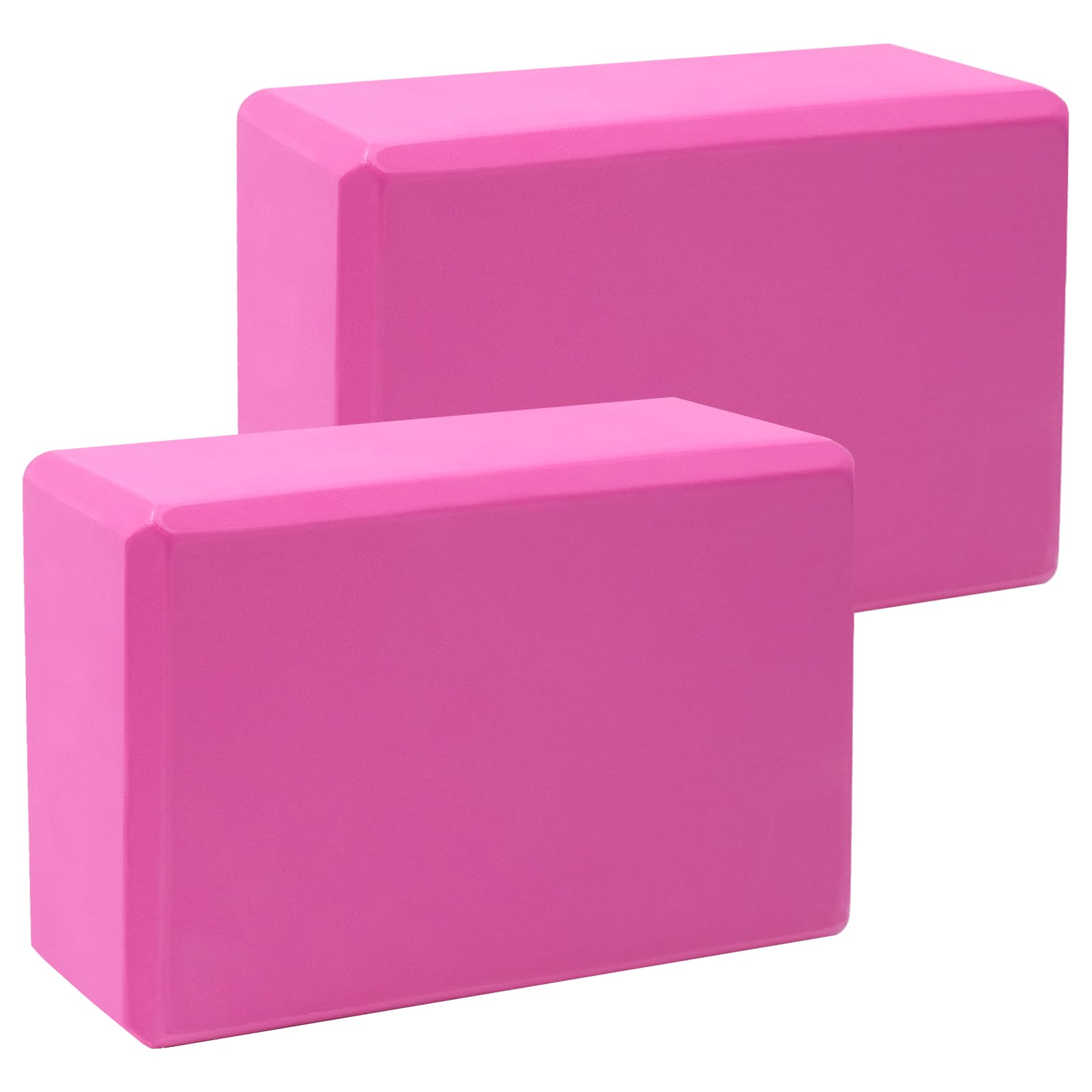 Lot de 2 blocs de yoga en mousse EVA légère haute densité, antidérapante, amélioration de la force, flexibilité, pour yoga, pilates, méditation