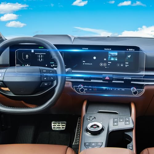 WEIPIN For 4PCS Integrated 2026 Kia Sportage& EV6 12.3 Inch Touchscreen & AC Dual Displays High Clarity Screen Protector - Sportage& EV6 Accessories