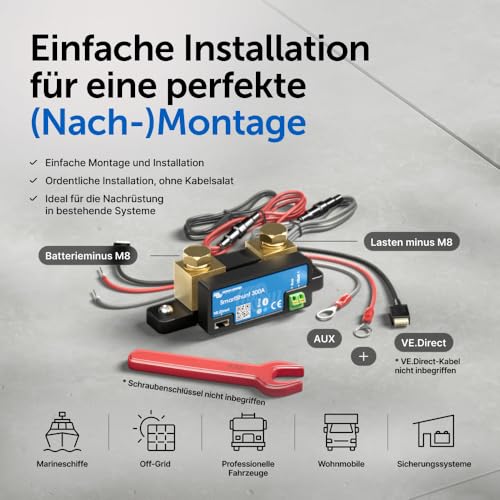 Victron Energy SmartShunt 300A - 50mV - Smart Shunt Batteriewächter (Bluetooth)