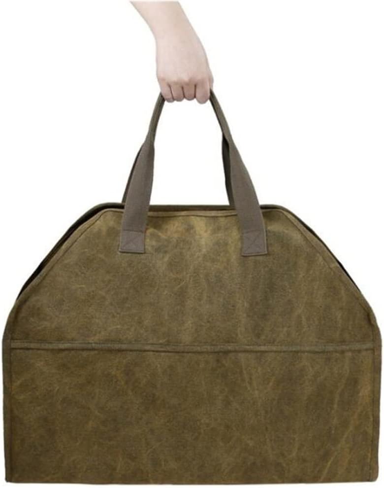 Grills Firewood Tote Fireplace Wood Transport Bag Multi-Function Log Storage Holder Carrier Canvas Firewood Bag