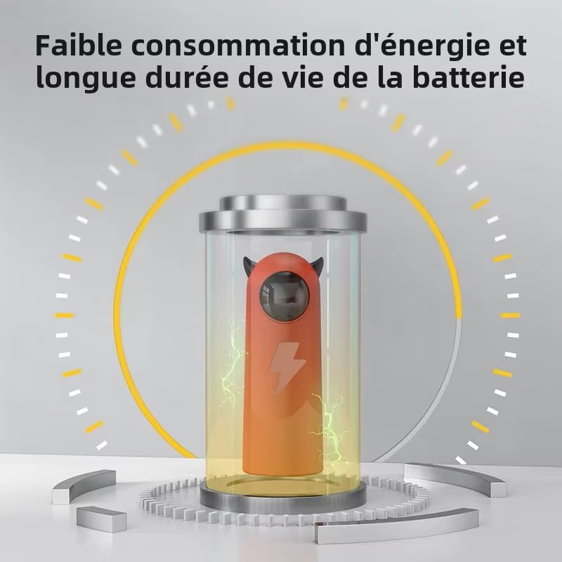 Jouet Laser LED Interactif pour Chat et Chien, Automatique, Portable, Intérieur (Rouge)