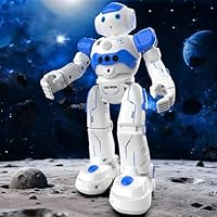 Pup Go Kids Smart RC AI Robot Toy, Singing Dancing Interactive Talking Gesture Sensing Remote Control, STEM Educational Autistic, Birthday Gifts for kids Boys (Blue)