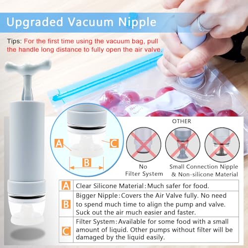 Momoda MO-VB-3001 Sous Vide Cooking Bags - Set Of 40 | Bpa-Free Reusable Vacuum Seal Bags With Air Valve For Joule And Anova Cookers | Freezer Safe Vacuum Food Storage Bags thumb #2